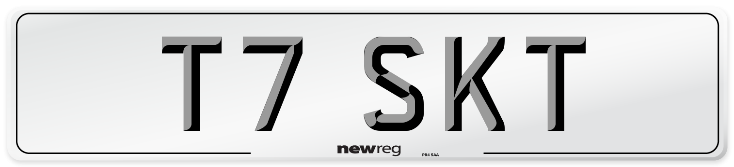 T7 SKT Number Plate from New Reg